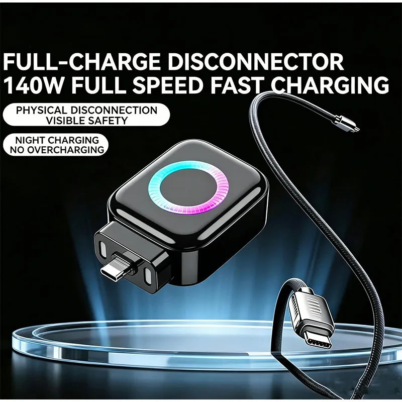 140W Smart Fast Charging Adapter with Safety Features