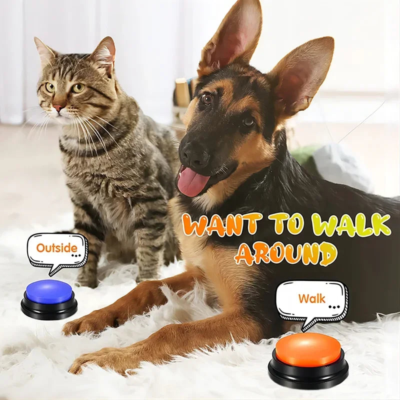Interactive Recordable Dog Toy | Travel Talking Button for Pets