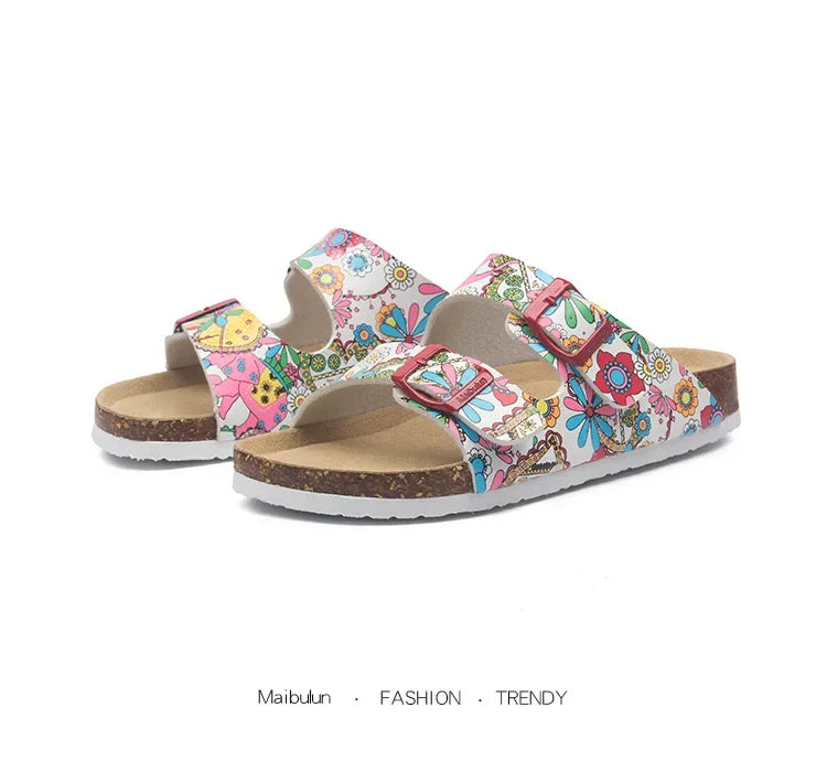 Men's Casual Buckle Cork Slippers | Comfortable Summer Footwear