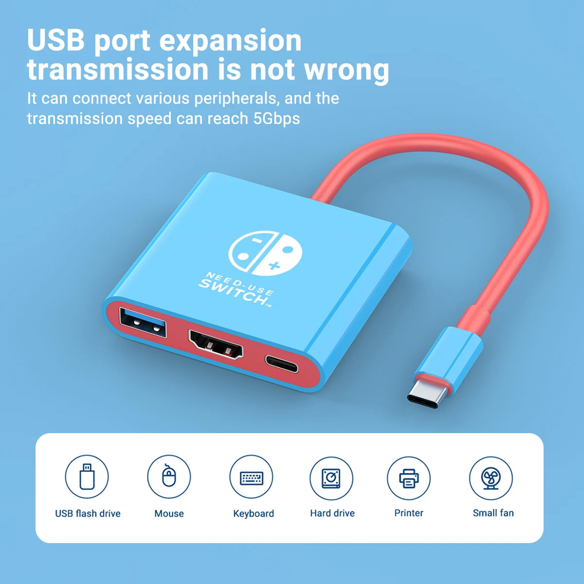 3 in 1 USB C Hub | HDMI 4K & PD 100W Fast Charging Docking Station