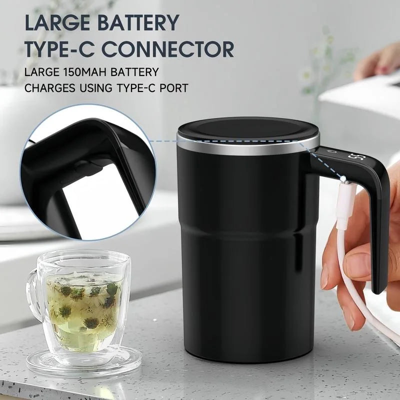380ML Mini Electric Self Mixing Mug | Waterproof & Rechargeable