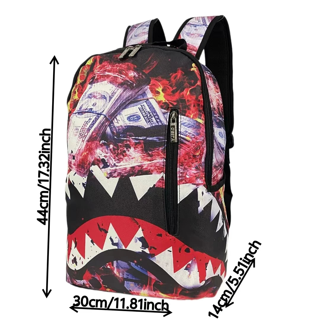 Trendy Shark-Themed Backpacks | Large Capacity for School & Travel