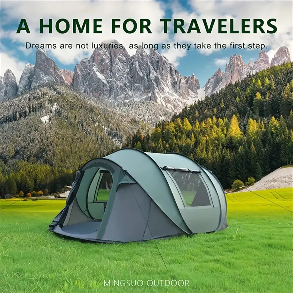 Spacious Waterproof Pop-Up Tent for 5-8 People | Quick Open Design