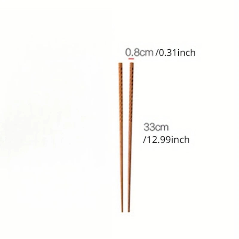 Extra Long Wooden Chopsticks | Polished Beech for Cooking & Dining