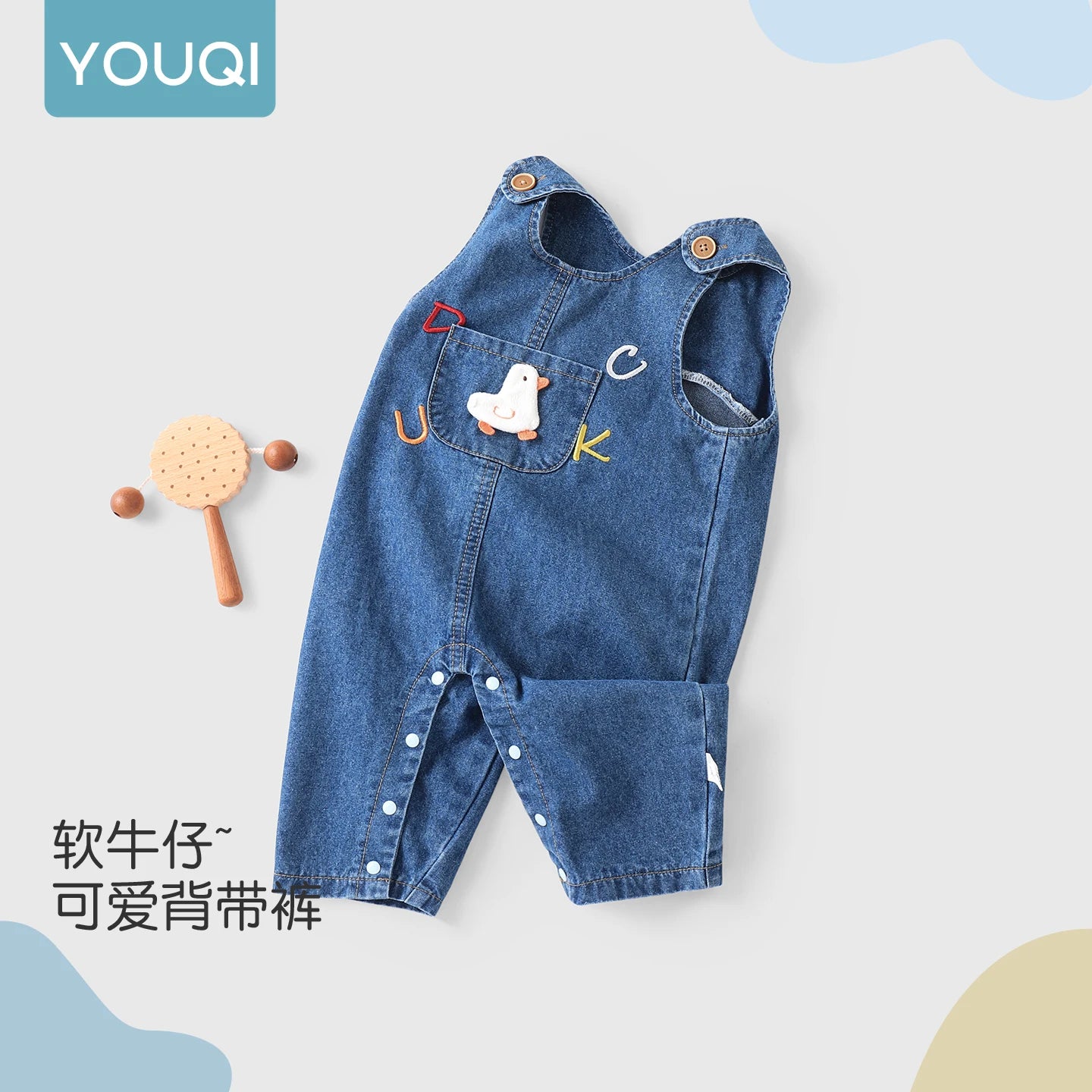 Baby Girl Denim Overalls | Stylish Spring & Autumn Jumpsuit