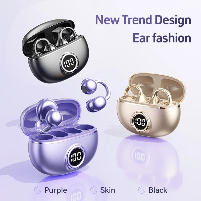 Wireless Bluetooth Open Ear Earbuds | Noise Cancelling Sports Earphones