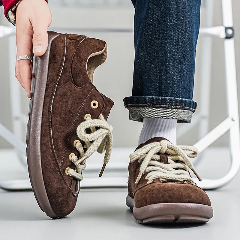 Thick Sole Breathable Anti Slip Sneakers | Stylish Men's Casual Shoes