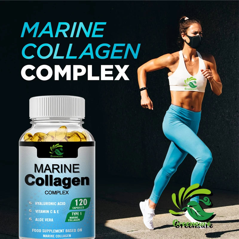 Marine Collagen Capsules for Healthy Joints, Hair, Skin & Nails