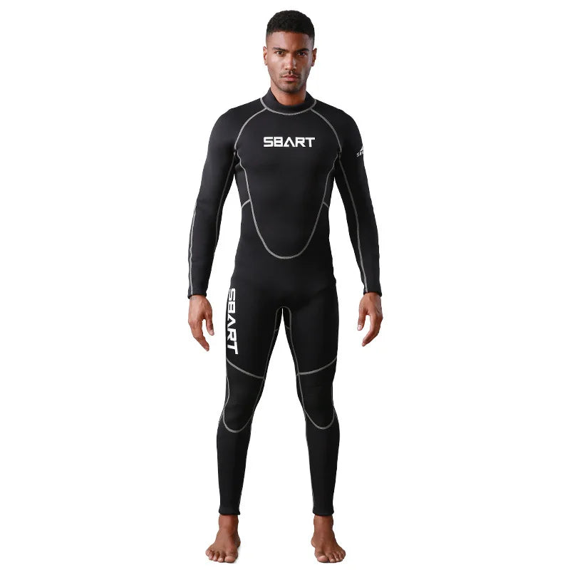 3mm Neoprene Full Sleeve Wetsuit for Men | Perfect for Water Sports