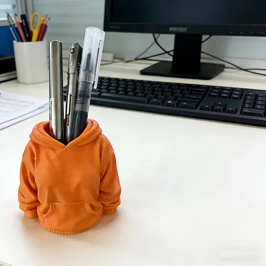 Creative Hooded Sweatshirt Pen Holder | Stylish Storage Solution