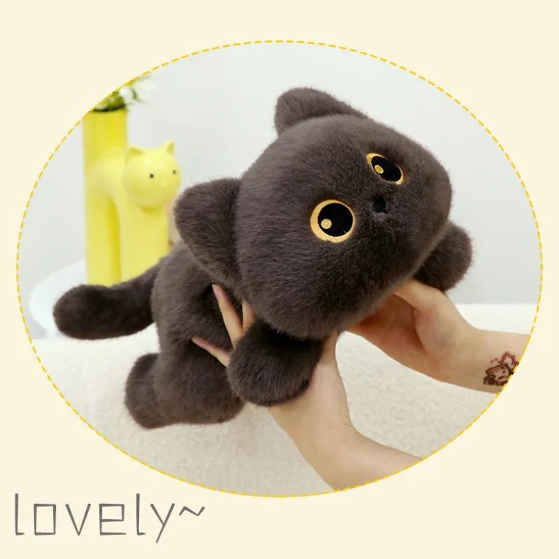 Cute Plush Black Cat Keychain | Adorable Stuffed Doll Gift