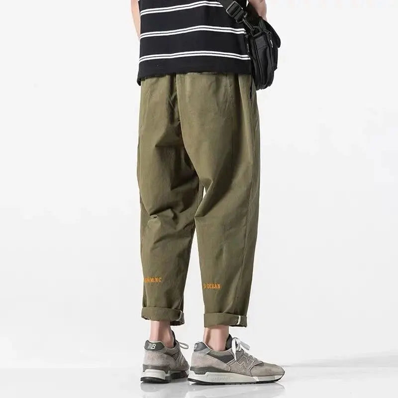 Men's Casual Summer Pants | Trendy Ankle-Length Cargo Trousers