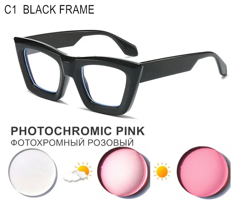 Custom Myopia Glasses | Stylish Butterfly Frame & Blue Light Blocking