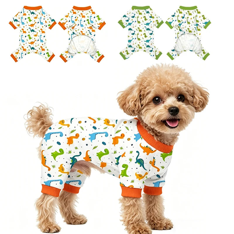 Cute Dog Pajamas for Small & Medium Dogs | Soft & Breathable Onesie