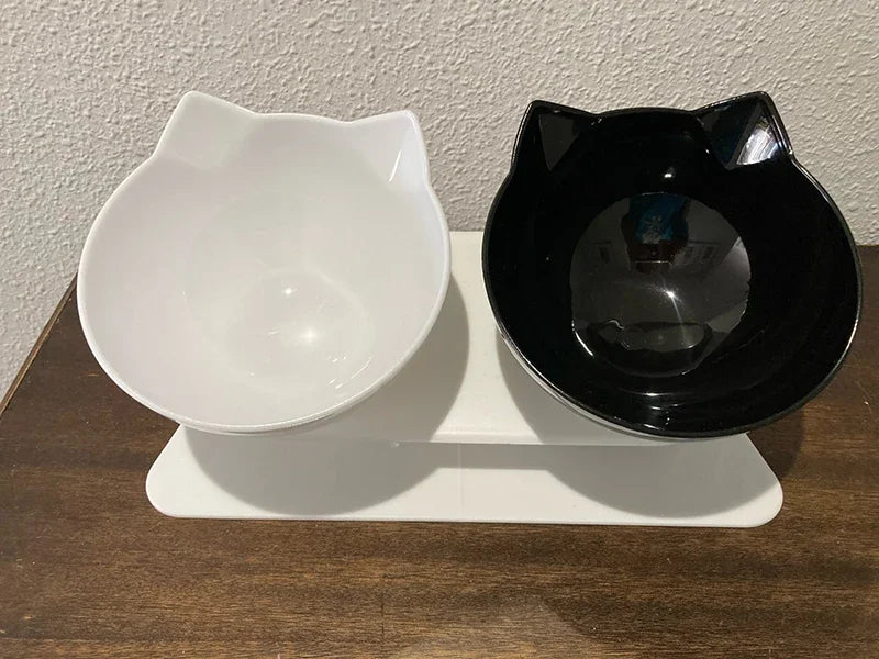 Non-Slip Double Pet Bowl with Stand | Ideal for Cats and Dogs