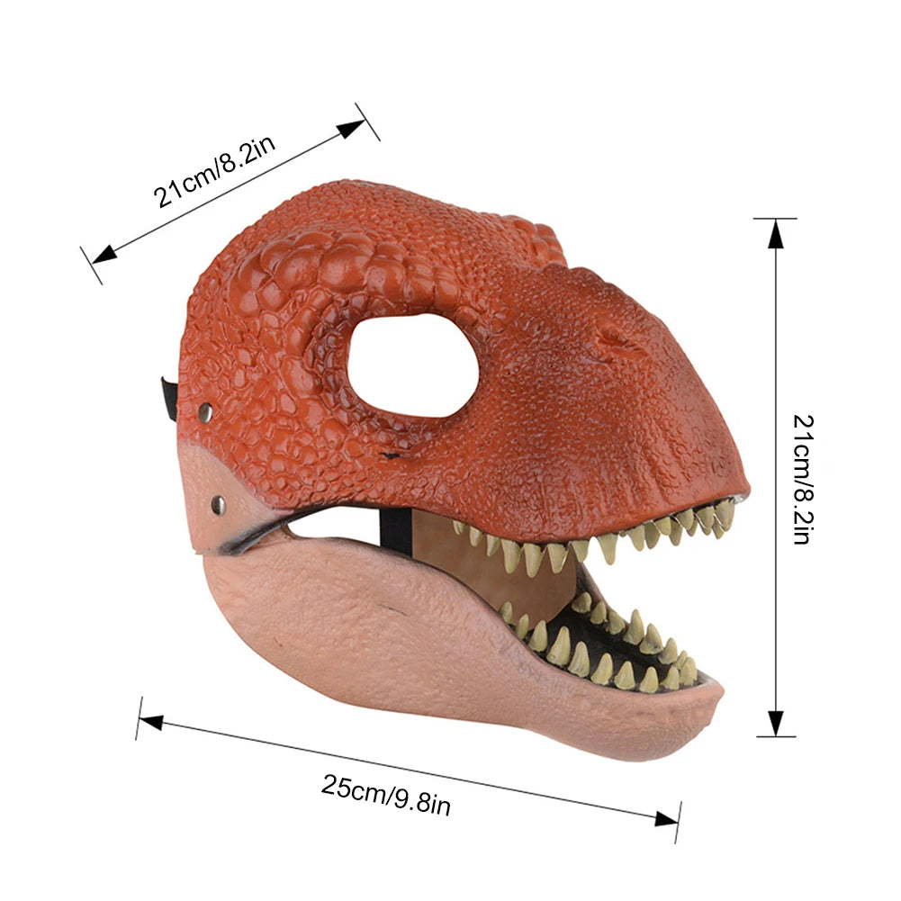 Moving Jaw Dinosaur Mask | Realistic Raptor Cosplay for All Ages