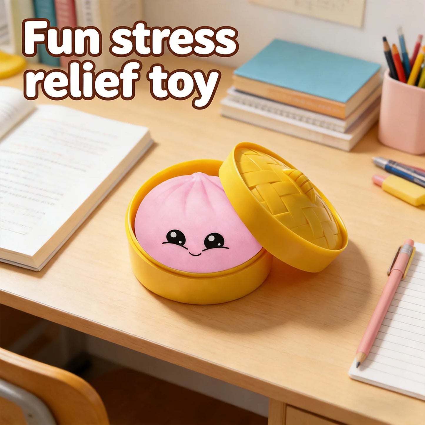 Colorful Simulated Dumpling Stress Ball Relaxing Relieving Anxiety Antistress Enhancing Happiness Rebound Stress Reliever Toy