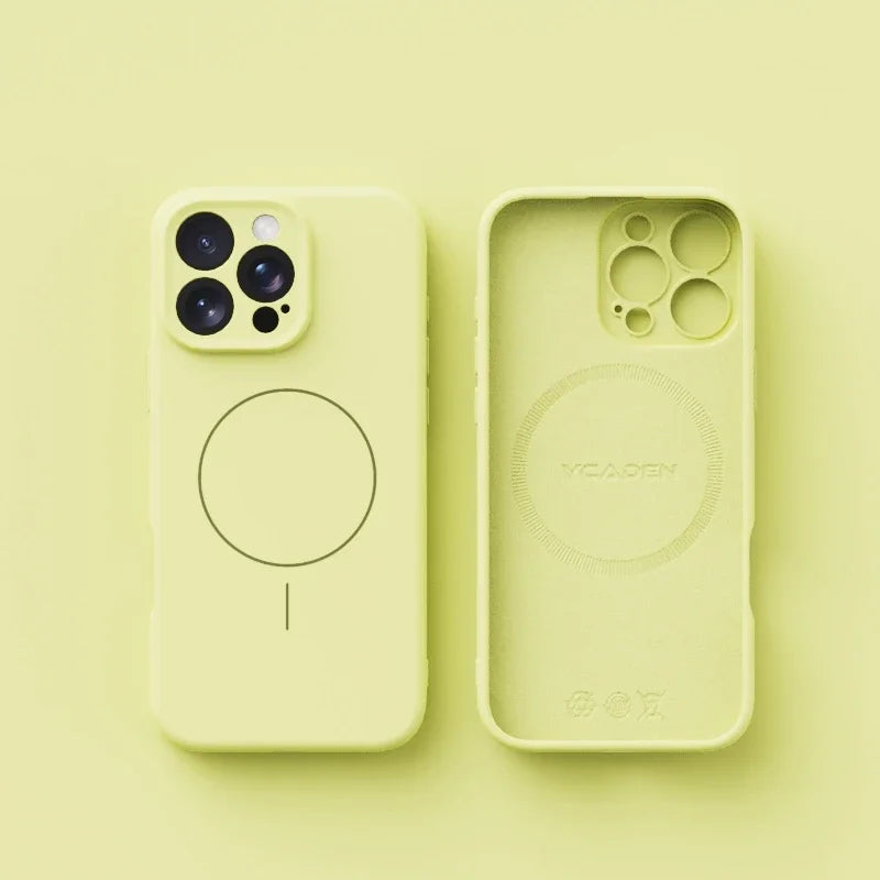 Liquid Soft Silicone MagSafe Magnetic Case for iPhone Models