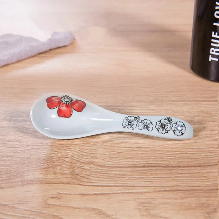 Japanese-Style Ceramic Multi-Function Spoon | Retro Kitchenware