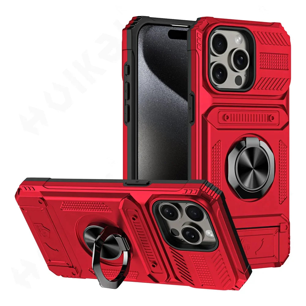 Heavy Duty Magnetic Phone Case with Kickstand | All iPhone Models