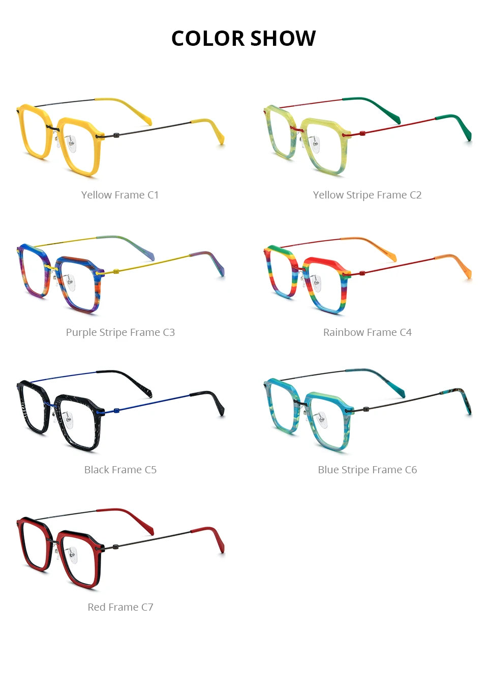 Monturas de gafas unisex cuadradas retro de titanio | Elegantes y duraderas
