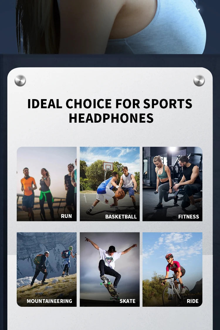 Waterproof Bone Conduction Earphones | Bluetooth Sports Headphones