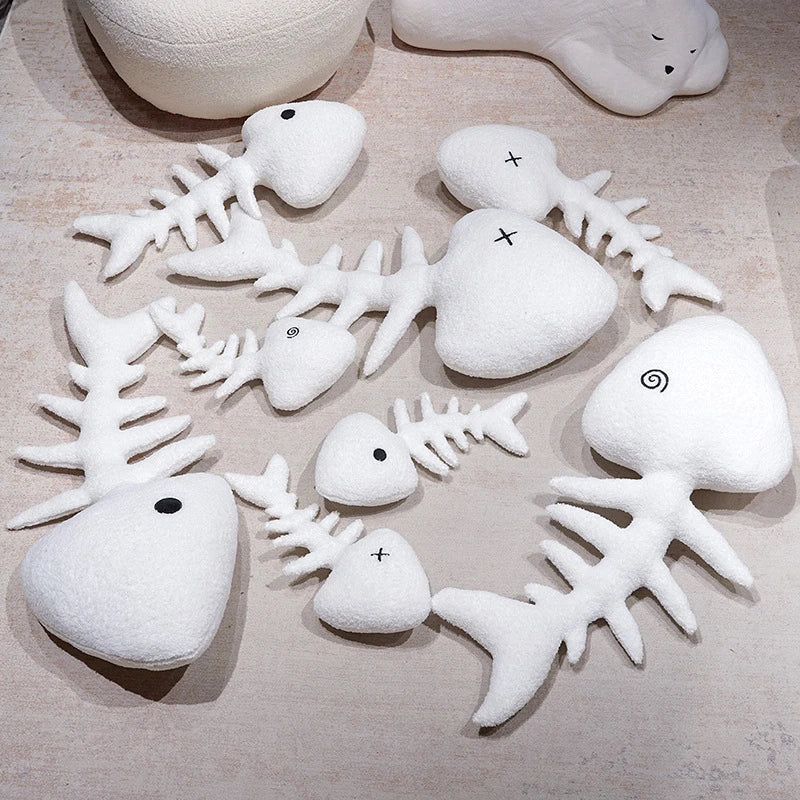 Creative Fish Bone Plush Toy | Cozy Cushion & Fun Gift