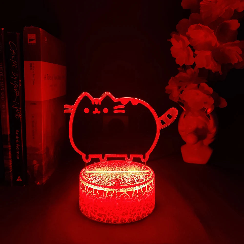 Cute 3D Cat Illusion Lamp | Adorable Nightlight for Cozy Spaces