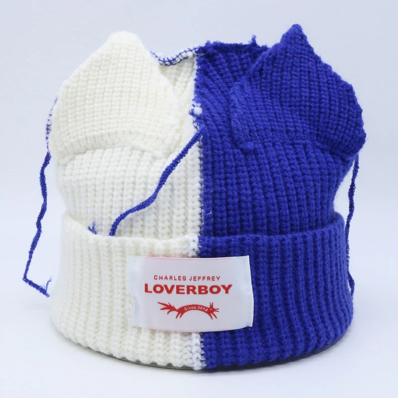 Unisex Long Fox Ears Knitted Beanie | Y2K Bunny Rabbit Hat