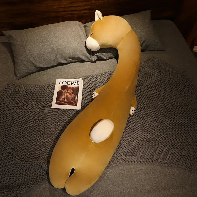 Soft Fluffy Cartoon Animal Body Pillow — Side Sleeping Leg Clamping Plush Cushion & Cute Gift for Girls and Kids