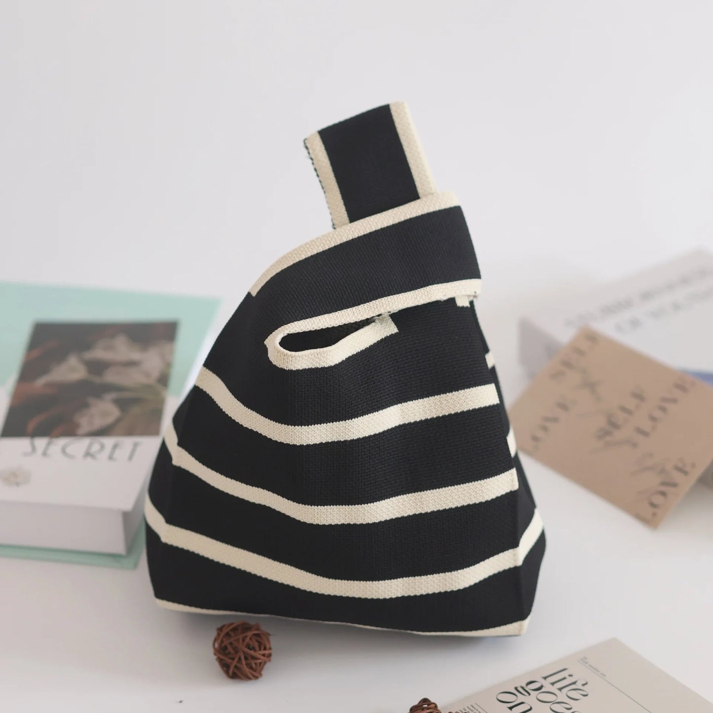 Handmade Mini Knitted Tote Bags | Portable Spring Summer Handbags