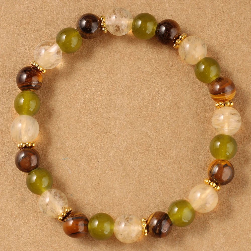 Elegant Tigers Eyes Citrine Bracelet | Healing Yoga Jewelry for Women