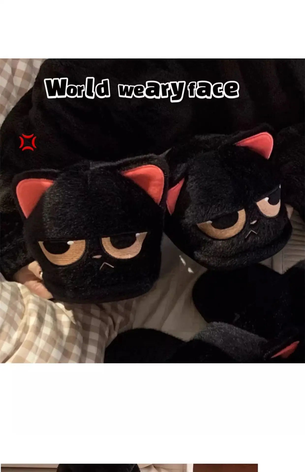 Unisex Cute Cartoon Cat Plush Slippers | Cozy Winter House Shoes