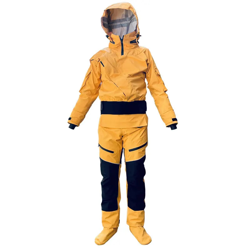Waterproof Full Drysuit with Detachable Hood for Watersports