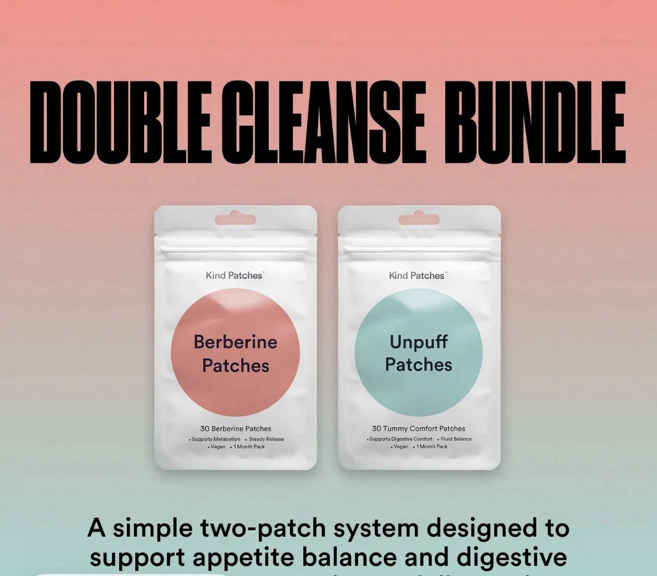Vegan Unpuff and Berberine Patches | 2 Pack of 60 Patches
