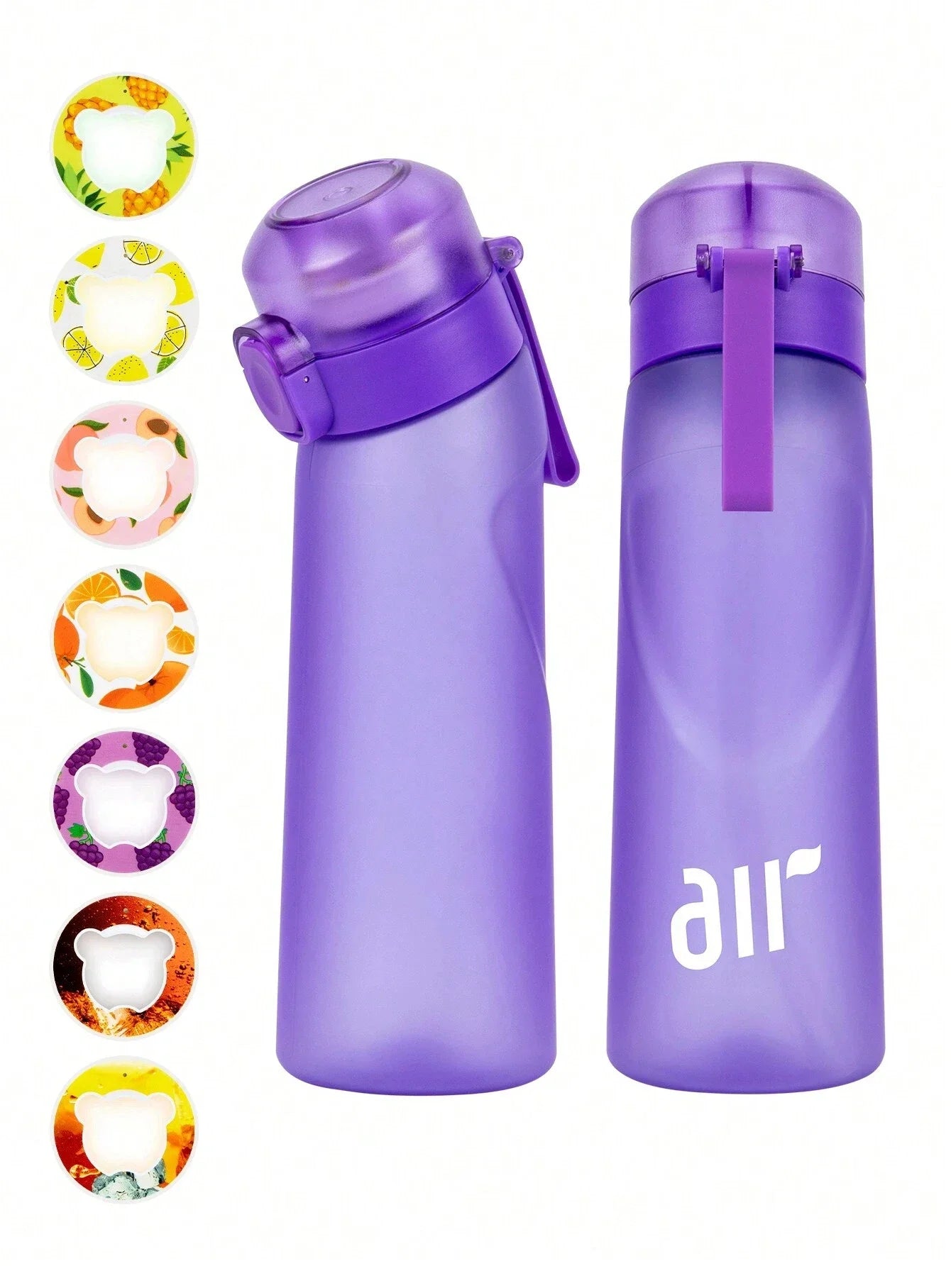 Portable Fruit-Scented Water Bottle with Flavor Pods for Sports
