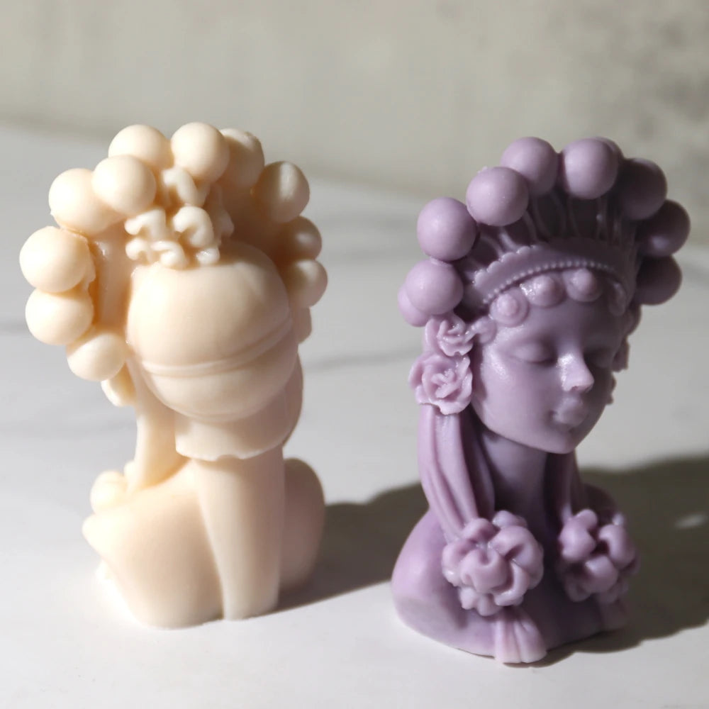 3D Female Portrait Candle Silicone Mold | Perfect for Home Decor