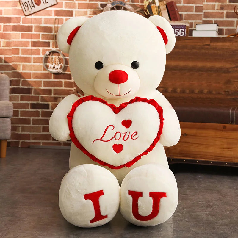 Big I Love You Bear Plush Toy | Soft Stuffed Animal Gift