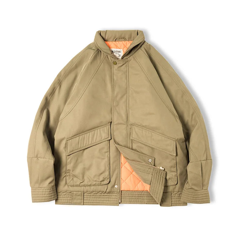 Men's Vintage Pilot Jacket | Thick Warm Cotton Bomber for Winter