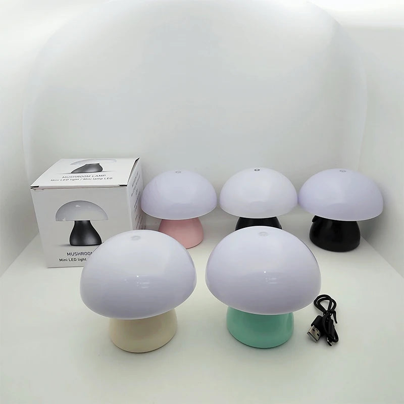 Lámpara de Mesa LED Seta | Luz Nocturna Táctil
