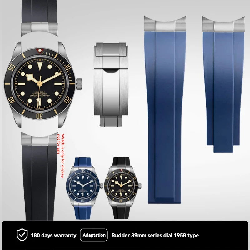 Soft Rubber Watch Strap | Quick Release Diver Band for All Watches