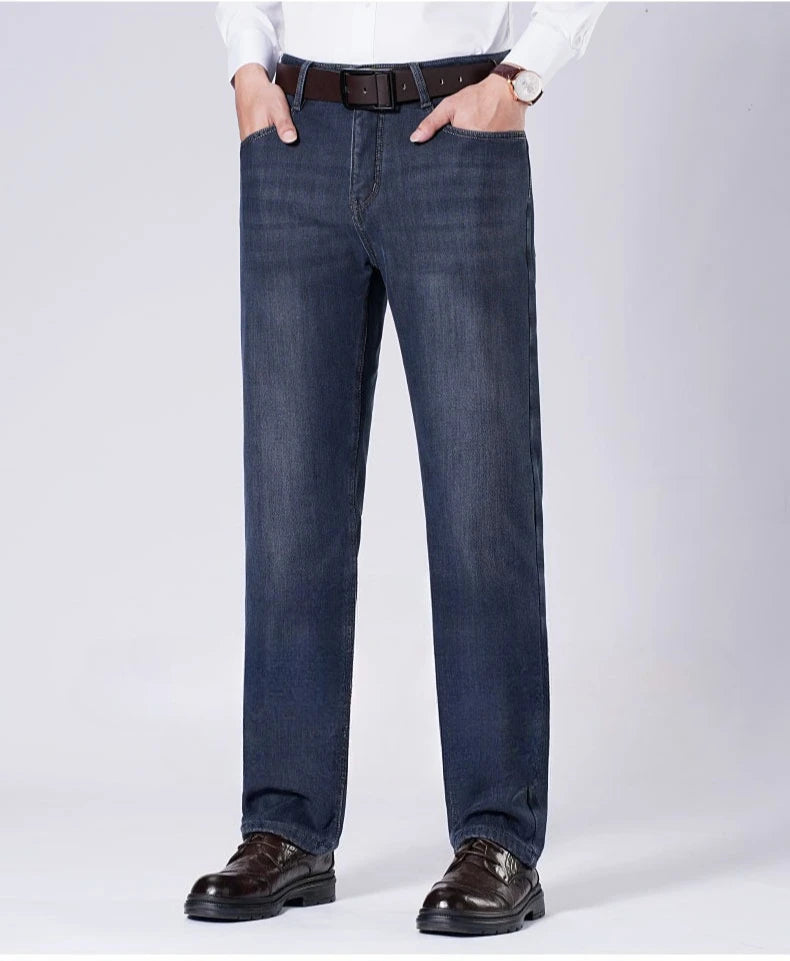 Men's Winter Jeans | Thick Plush Velvet Denim Pants for Comfort