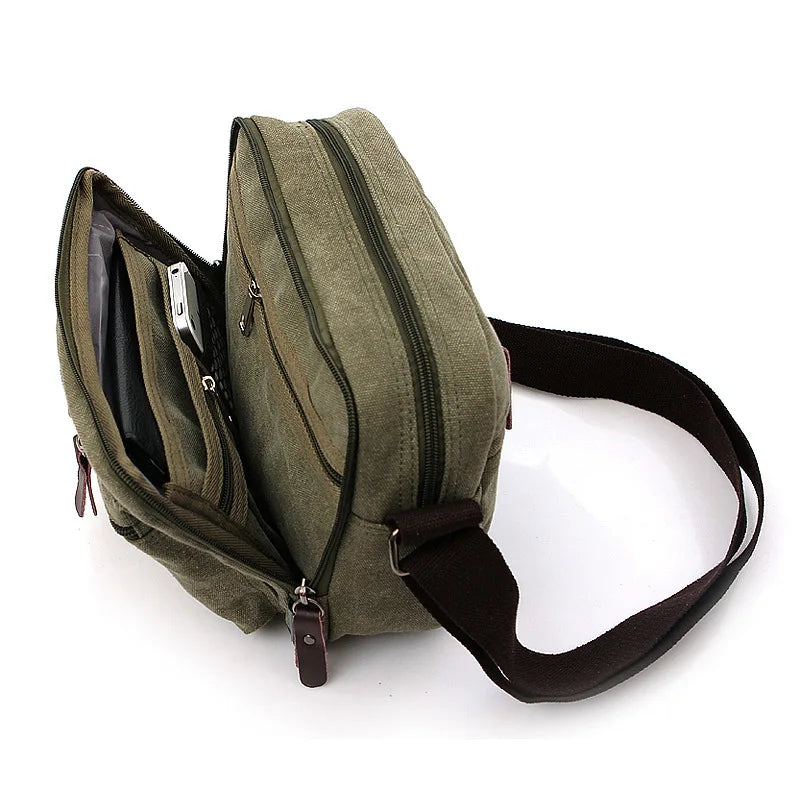 Men's Retro Canvas Shoulder Bag | Stylish Casual Messenger