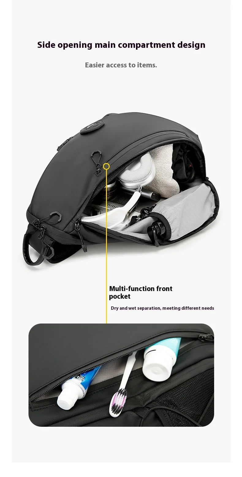 Men's Waterproof Crossbody Chest Bag | Stylish & Spacious Backpack