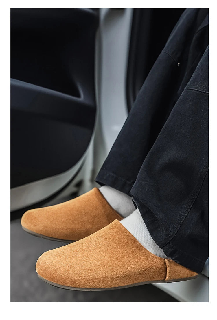 Comfortable Unisex Leather Slip-On Mules | Summer & Spring Flats