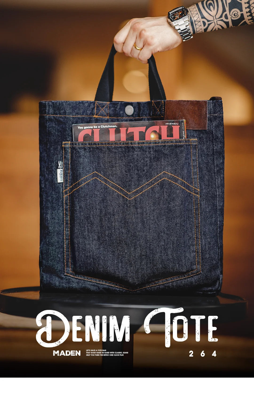 Men's Retro Denim Shoulder Crossbody Bag for Everyday Use