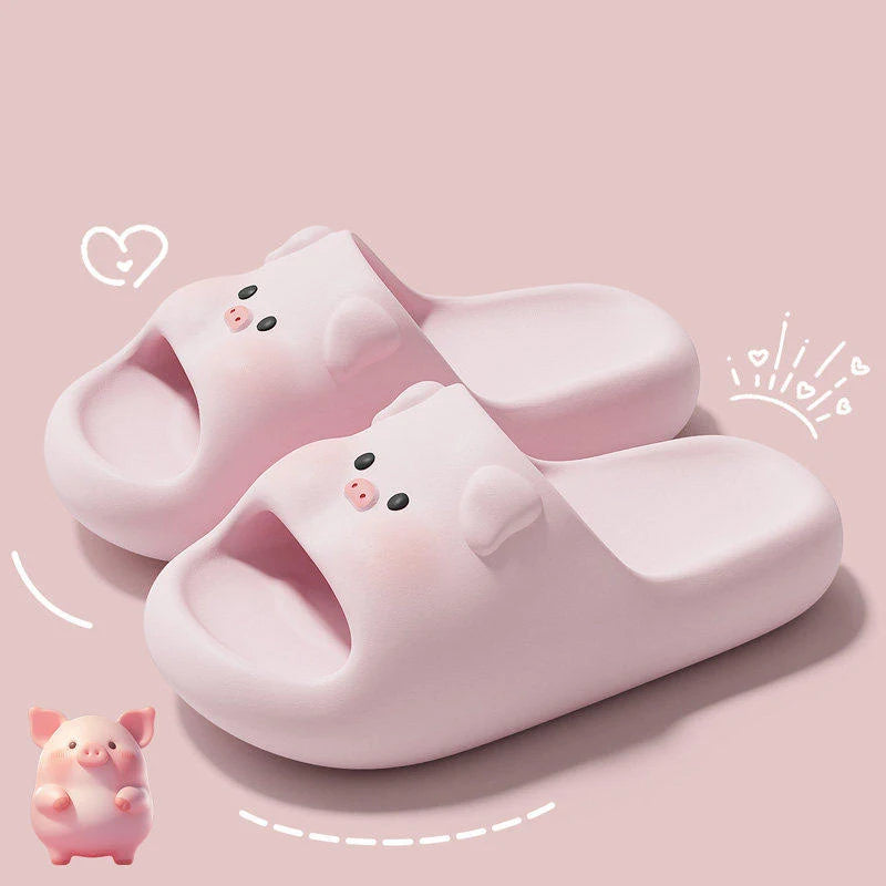 Women's Summer Cute Piglet EVA Slippers | Comfortable Cloud Flip Flops