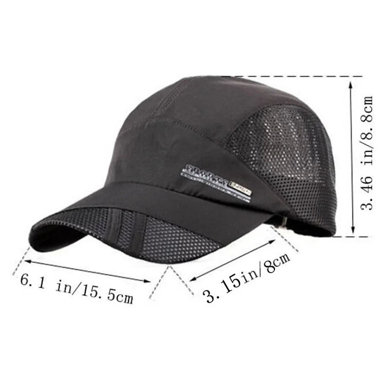 Adjustable Quick Dry Breathable Sports Cap for Outdoor Activities