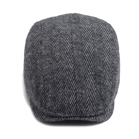 Boina unisex vintage de espiga | Elegante gorra de vendedor de periódicos cálida