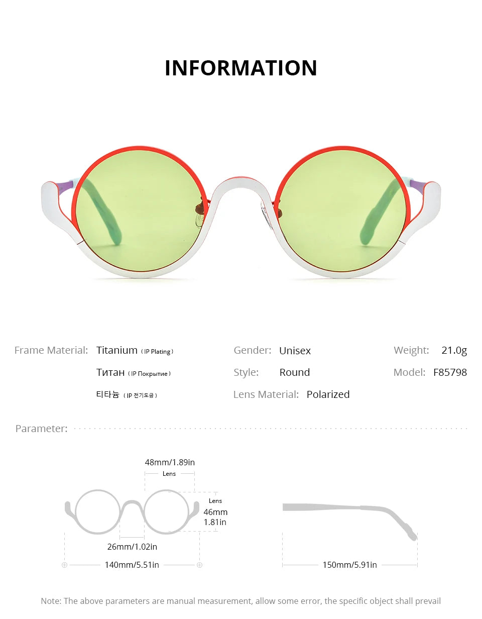 Stylish Vintage Round Polarized Sunglasses for Men & Women